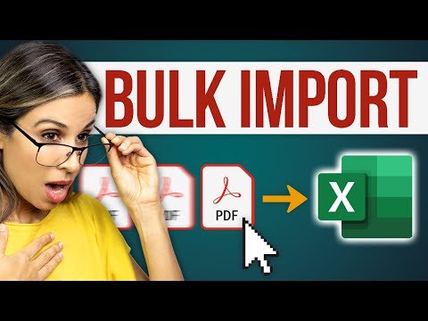 Bulk Combine PDF files to Excel without losing formatting & NO 3rd party software