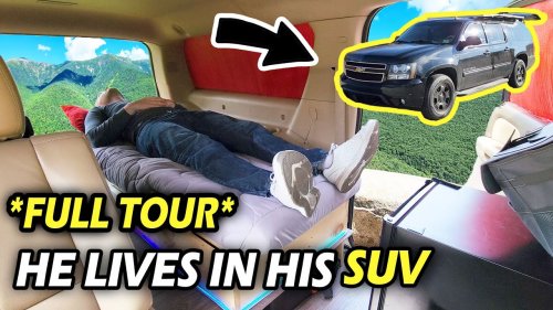 You Won't Believe What This Guy Turned His Car Into?! (Full Kitchen, Toilet, Bed, Desk, Solar Power)
