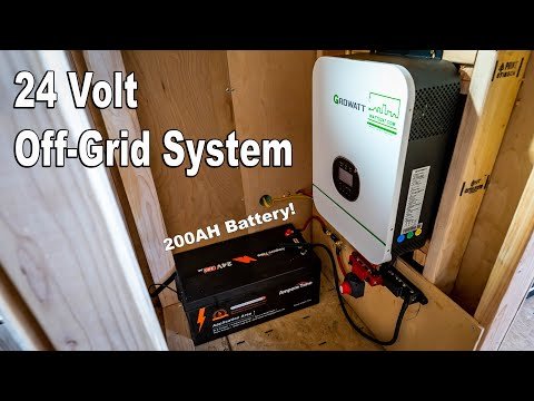 OFF GRID SOLAR 24 Volt System with Ampere Time 200AH Battery