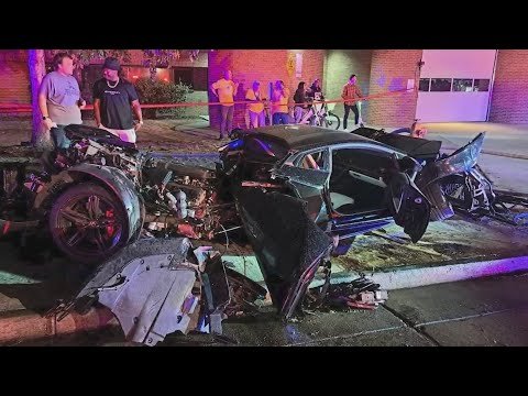 Two Lamborghinis crash in street racing nightmare