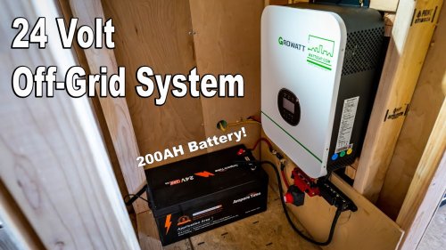 OFF GRID SOLAR 24 Volt System with Ampere Time 200AH Battery