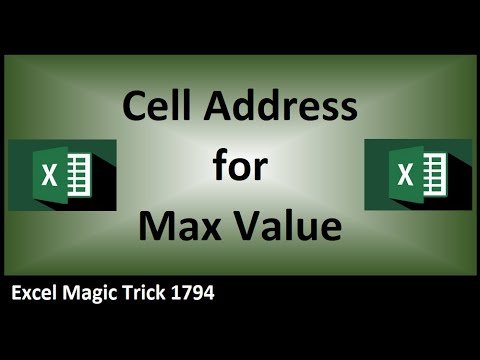 Excel Formula to Lookup Cell Address Of Max Value: 12 Amazing Examples. Excel Magic Trick 1794