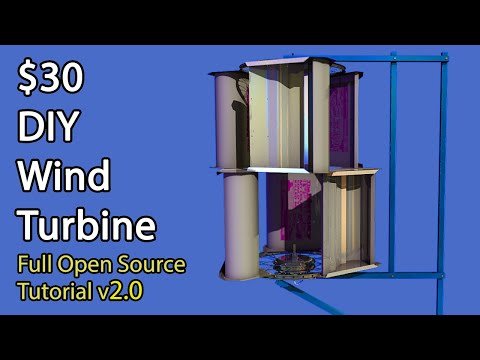 $30 DIY Wind Turbine – Build Tutorial v2.0