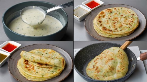 Garlic Paratha With Liquid Dough In 5 Min. | No Rolling, No Kneading Paratha | Chilli Garlic Paratha