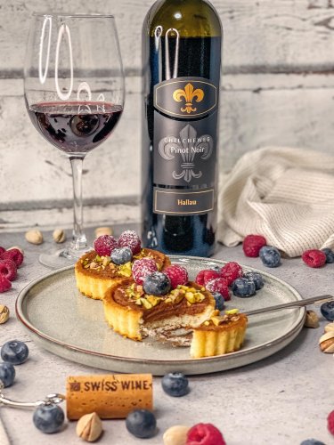 Tartelette Rezept mit Schokolade und Himbeeren