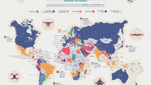 Stunning maps visualize drone laws around the world