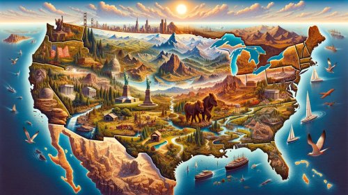 I asked DALL-E 3 to create a portrait of every US state, and the results were gloriously strange