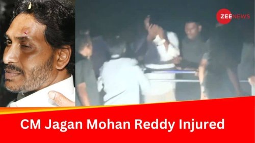 Andhra Pradesh CM Jagan Mohan Reddy Attacked During The Roadshow In Hyderabad