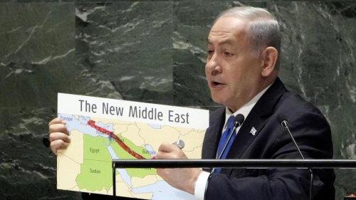 Nahostkonflikt: Benjamin Netanjahu löst mit Nahostkarte Empörung aus