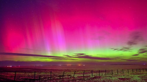 Aurora Borealis: Polarlichter leuchten über Teilen Deutschlands