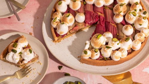 Rhabarber-Pistazien-Tarte: Schokolade war gestern, heute gibt's Dubai-Rhabarber