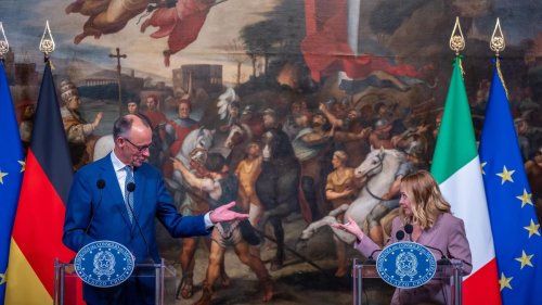 Friedrich Merz in Italien: Merz hilft Meloni