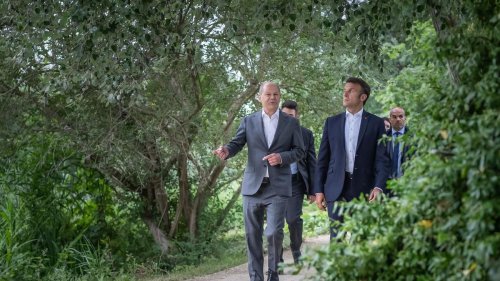 Diplomatie: Unter vier Augen: Scholz empfängt Macron in Potsdam