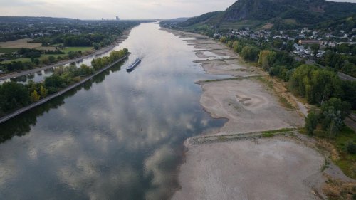 Trockenheit: Rekord-Tiefstand des Rheins in Duisburg