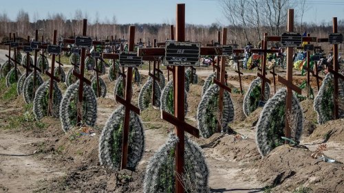 Krieg in der Ukraine: Gedenken an die Toten von Butscha