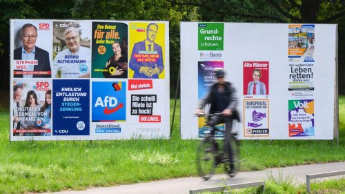 Kriminalität: Parteien klagen über Vandalismus an Wahlplakaten
