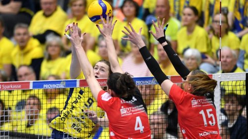Playoff-Finale: Schwerins Volleyballerinnen nach Sieg in Dresden fast durch