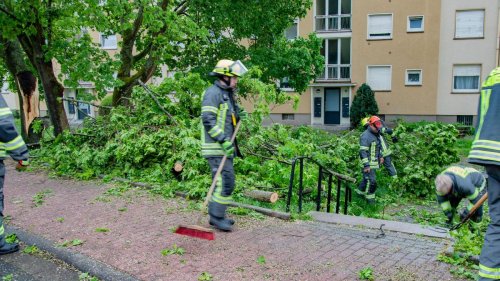 Unwetterschäden: Viele Einsätze von Rettungskräften nach Unwettern in Hessen