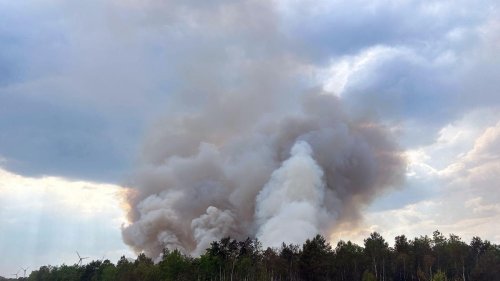 Feuerwehreinsatz: Wind hat Waldbrand wieder entfacht: Bekämpfung aus der Luft