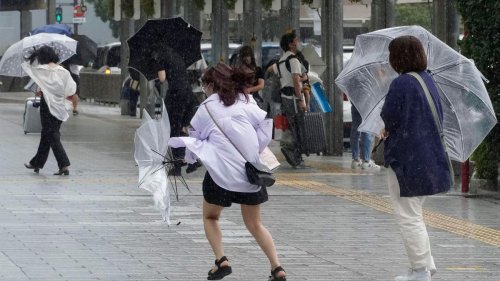 Unwetter: Taifun trifft auf Japan - Warnung wegen starker Regenfällen