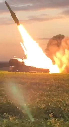 Ukrainian Surface-To-Air Missile System Destroys Incoming Russian Target