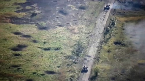 Moment Ukrainian Forces ‘Fry’ Russian Tank With Rocket