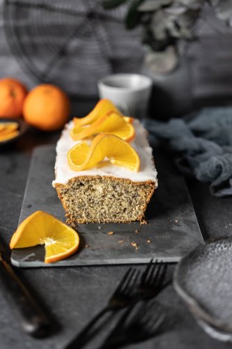 Rezept saftiger Orangen-Mohn-Kuchen vegan - ganz einfach!