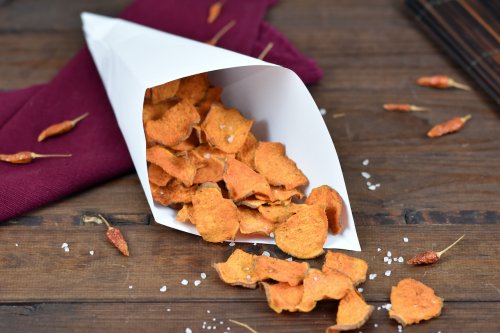 Knusprige Süßkartoffelchips mit BBQ-Aroma – Zimt & Chili