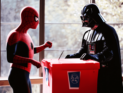 People Tend to Assume Heroes Like Spider-Man Would Vote for Their Party—And Villains Like Darth Vader Would for the Opposide Side