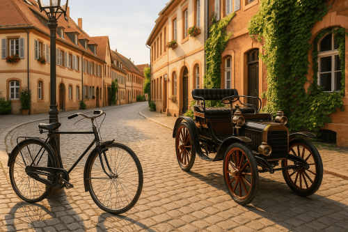 The small town in Germany where both the car and the bicycle were invented